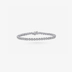 Peter Marco 14k white gold round cut diamond tennis bracelet