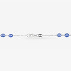 Peter Marco blue cabochon and round cut diamond necklace, clasp view