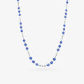 Peter Marco blue cabochon and round cut diamond necklace