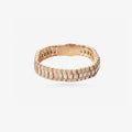 Peter Marco 18k rose gold round and emerald cut diamond bracelet
