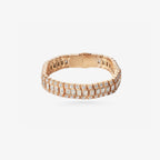 Peter Marco 18k rose gold round and emerald cut diamond bracelet