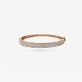 Peter Marco 18k rose gold round cut diamond bangle