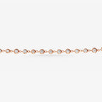 Peter Marco 18k rose gold round cut diamond bezel necklace