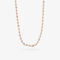 Peter Marco 18k rose gold round cut diamond bezel necklace