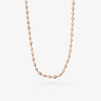 Peter Marco 18k rose gold round cut diamond bezel necklace