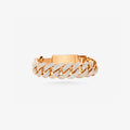 Peter Marco 18k rose gold round cut diamond Cuban link bracelet