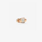 Peter Marco 18k rose gold round cut diamond dome ring
