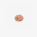 Peter Marco 18k rose gold round cut diamond dome ring