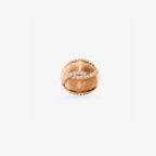 Peter Marco 18k rose gold round cut diamond dome ring