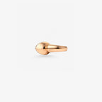 Peter Marco 18k rose gold round cut diamond dome ring, side view