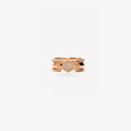 Peter Marco 18k rose gold round cut diamond geometric ring