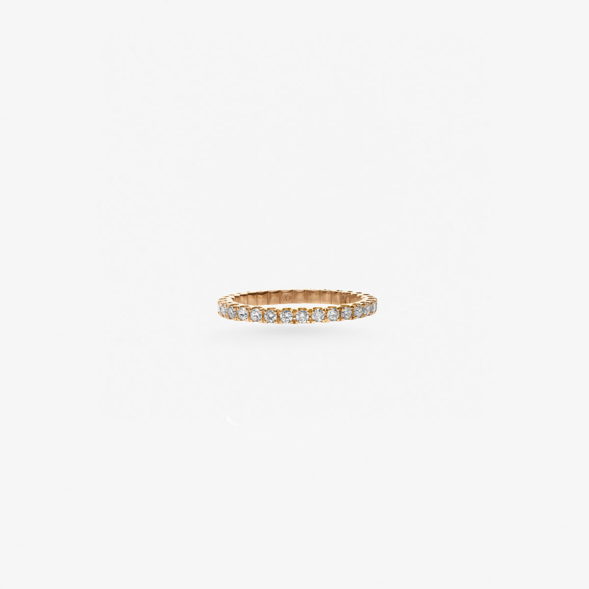 Peter Marco 18k rose gold round cut diamond ring 
