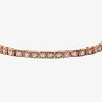 Peter Marco 18k rose gold round cut diamond tennis bracelet, detail view