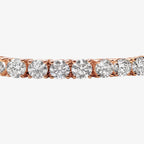 Peter Marco 18k rose gold round cut diamond tennis bracelet, detail view