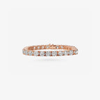 Peter Marco 18k rose gold round cut diamond tennis bracelet
