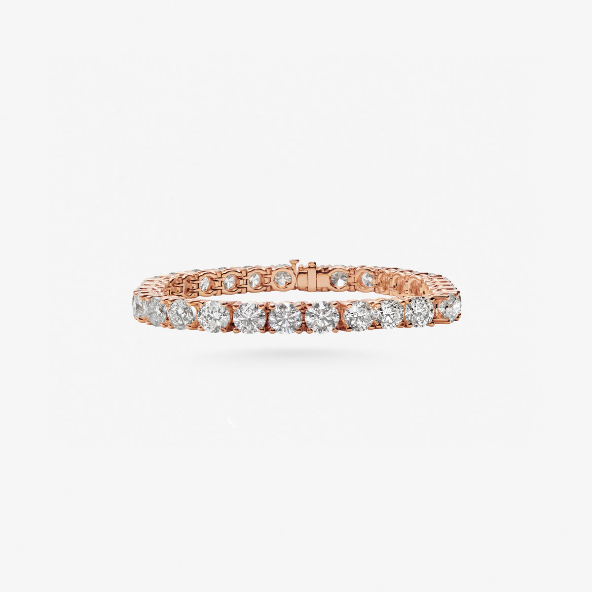 Peter Marco 18k rose gold round cut diamond tennis bracelet