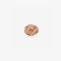 Peter Marco 18k rose gold round cut diamond twist ring