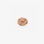 Peter Marco 18k rose gold round cut diamond twist ring