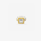 Double Halo Diamond Ring