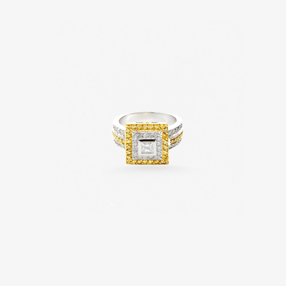 Double Halo Diamond Ring