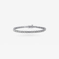 Peter Marco 18k white gold bezel set cushion cut diamond bracelet