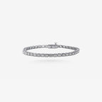 Peter Marco 18k white gold bezel set cushion cut diamond bracelet