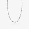 Peter Marco 18k white gold bezel set round cut diamond necklace