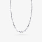 Peter Marco 18k white gold bezel set round cut diamond necklace