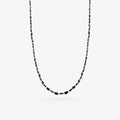 Peter Marco 18k white gold black emerald cut diamond necklace
