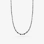 Peter Marco 18k white gold black emerald cut diamond necklace