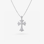Peter Marco 18k white gold diamond cross pendant