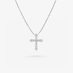 Peter Marco 18k white gold diamond cross pendant