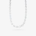 Peter Marco 18k white gold emerald cut and baguette cut diamond necklace