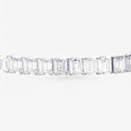 Peter Marco 18k white gold emerald cut diamond bracelet, detail view
