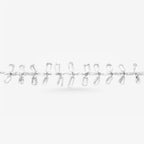Peter Marco 18k white gold faceted crystal link bracelet, detail view