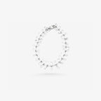 Peter Marco 18k white gold faceted crystal link bracelet
