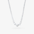 Peter Marco 18k white gold graduated round cut diamond necklace