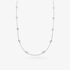 Peter Marco 18k white gold marquise cut diamond necklace