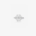 Peter Marco 18k white gold multi-stone emerald cut diamond ring