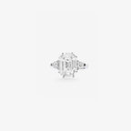 Peter Marco 18k white gold multi-stone emerald cut diamond ring