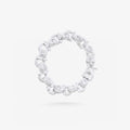 Peter Marco 18k white gold oval and pear cut diamond link bracelet
