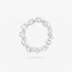 Peter Marco 18k white gold oval and pear cut diamond link bracelet