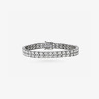Peter Marco 18k white gold oval diamond two-row bracelet
