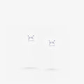 Peter Marco 18k white gold princess cut white diamond stud earrings