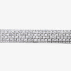 Peter Marco 18k white gold round and baguette cut diamond bracelet, detail view