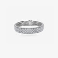 Peter Marco 18k white gold round and baguette cut diamond bracelet