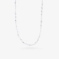 Peter Marco 18k white gold round cut and baguette cut crystal necklace