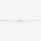 Peter Marco 18k white gold round cut and cushion cut crystal necklace, clasp view
