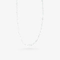 Peter Marco 18k white gold round cut and cushion cut crystal necklace