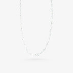Peter Marco 18k white gold round cut and cushion cut crystal necklace